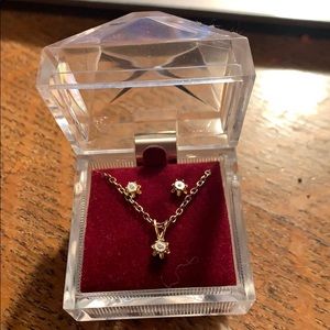 Earrings and necklace